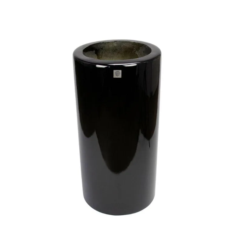 Vaso Decorativo Cilindro Preto 70X34cm - DRossi