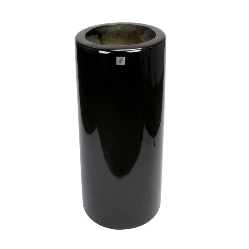 Vaso Decorativo Cilindro Preto 89X34cm - DRossi