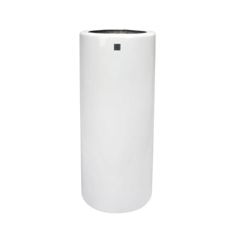 Vaso Decorativo Cilindro Branco 89X34cm - DRossi