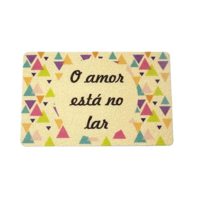 Capacho Decorativo O Amor Esta No Lar 1X38X58cm - DRossi