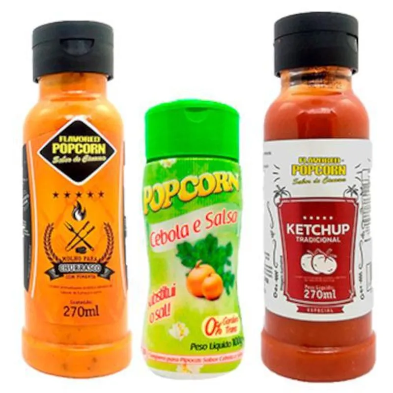 2 Molhos 1 Tempero: Churrasco, Ketchup E Cebola E Salsa