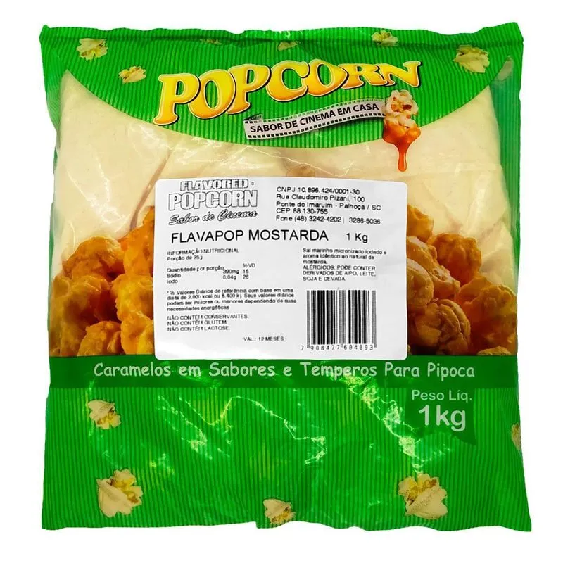 Flavapop - Sal Micronizado Sabor Mostarda 1kg