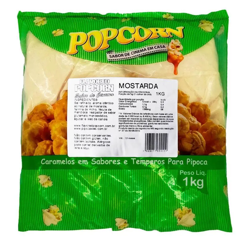 Tempero Para Pipoca - Sabor Mostarda 1kg