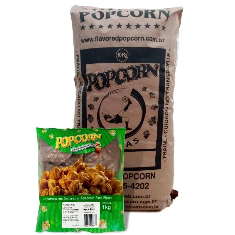 Caramelo Para Pipoca Doce - Sabor Chocolate 10kg