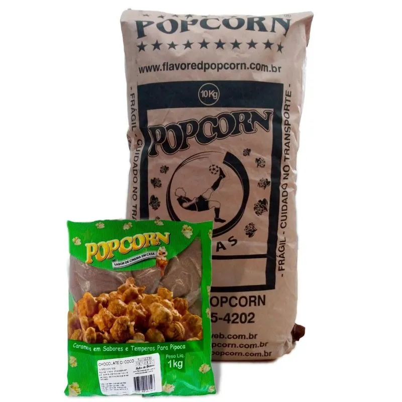Caramelo Para Pipoca Doce - Sabor Chocolate Com Coco 10kg