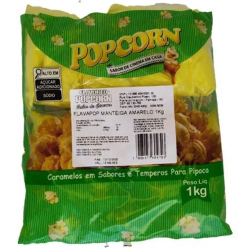 Flavapop - Sal Micronizado Sabor Manteiga Amarelo