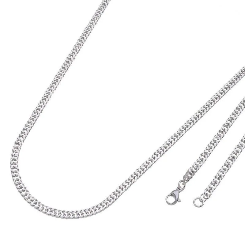 Corrente De Aço Inox 316l Grumet Dupla 3mm 60cm