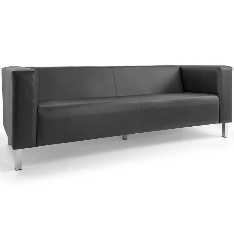 Sofá 03 Lugares Para Sala Decorativa Kubo 210 Cm Corano Cinza - Nexta Casa - Nexta Casa