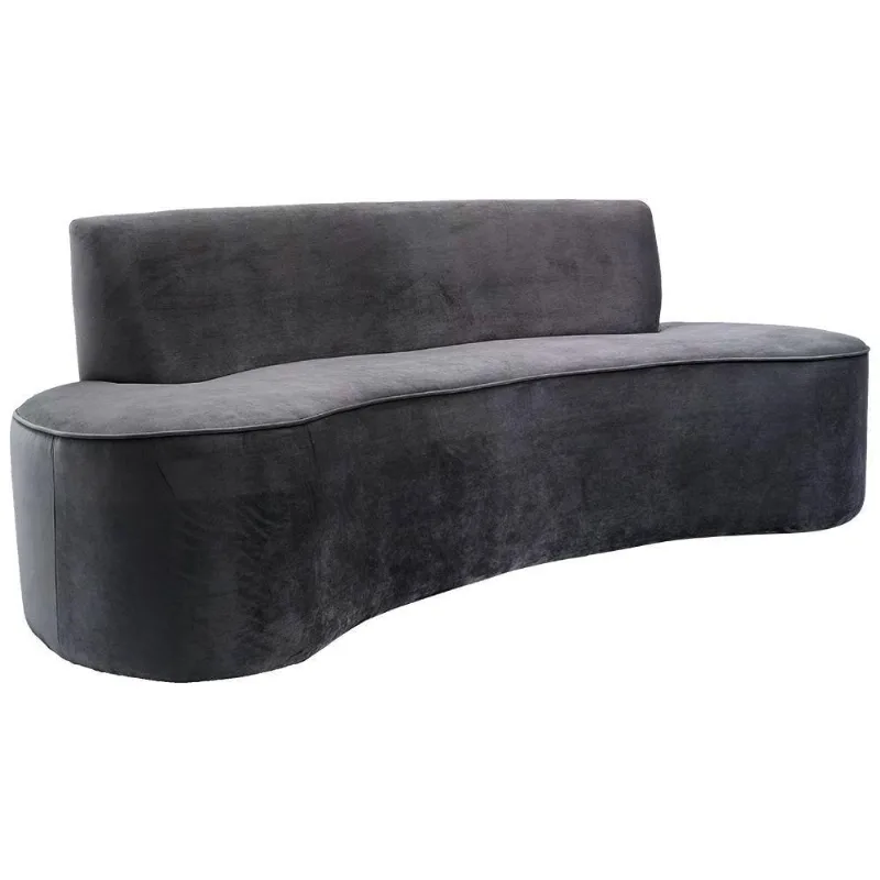 Sofá 04 Lugares 230cm Mônaco Veludo Titânio - Nexta Casa