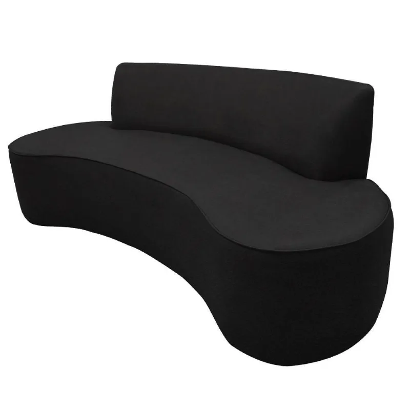 Sofá 03 Lugares 210cm Mônaco Corano Preto - Nexta Casa - Nexta Casa