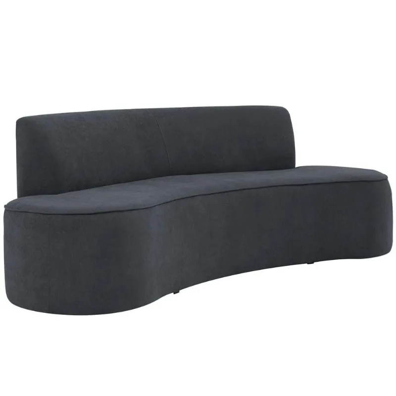 Sofá 02 Lugares 150cm Mônaco Bouclé Cinza Azulado - Nexta Casa