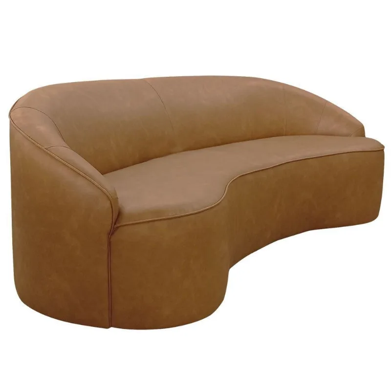 Sofá Curvo Montserrat 230cm 04 Lugares Corano Caramelo - Nexta Casa