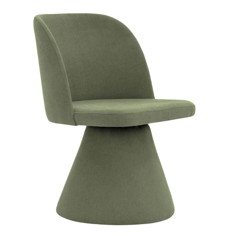 Cadeira De Jantar Liz Base Fixa Linho Verde - Nexta Casa - Nexta Casa