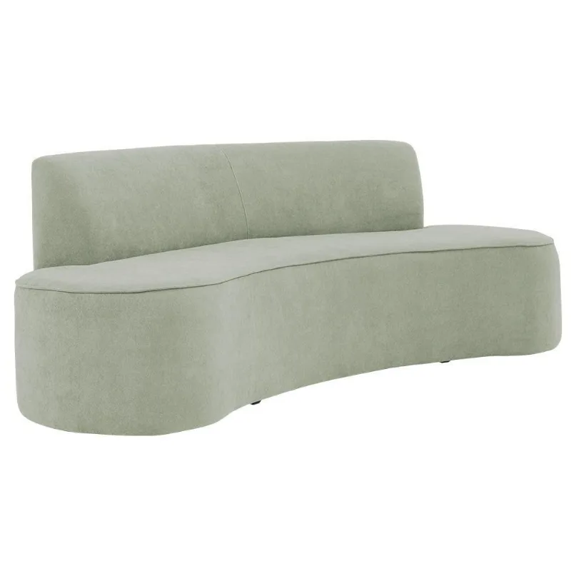 Sofá 02 Lugares 150cm Mônaco Poliéster Verde Claro - Nexta Casa - Nexta Casa