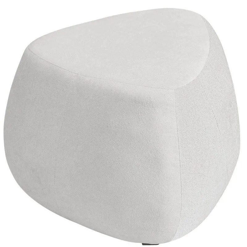 Puff Orgânico Decorativo 75cm Orbis Bouclé Cinza Claro - Nexta Casa