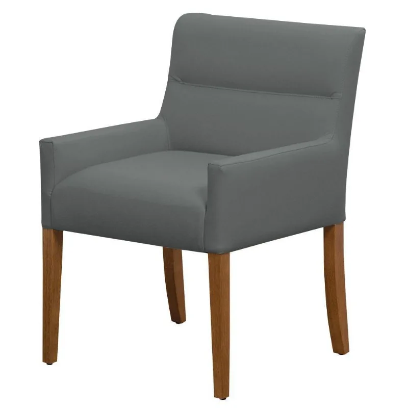 Cadeira Para Mesa De Jantar Angel Base Madeira Corano Cinza - Nexta Casa - Nexta Casa