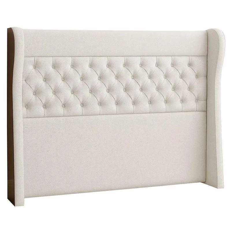 Cabeceira Casal King 195 Cm Savana Corano Marrom/linho Cru - Nexta Casa