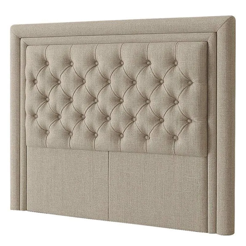 Cabeceira Casal King 195 Cm Elegance Linho Bege - Nexta Casa