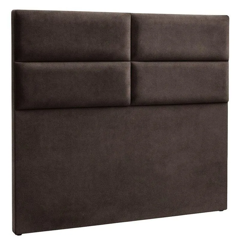 Cabeceira Cama Box Queen 160 Cm Siena Veludo Marrom - Nexta Casa