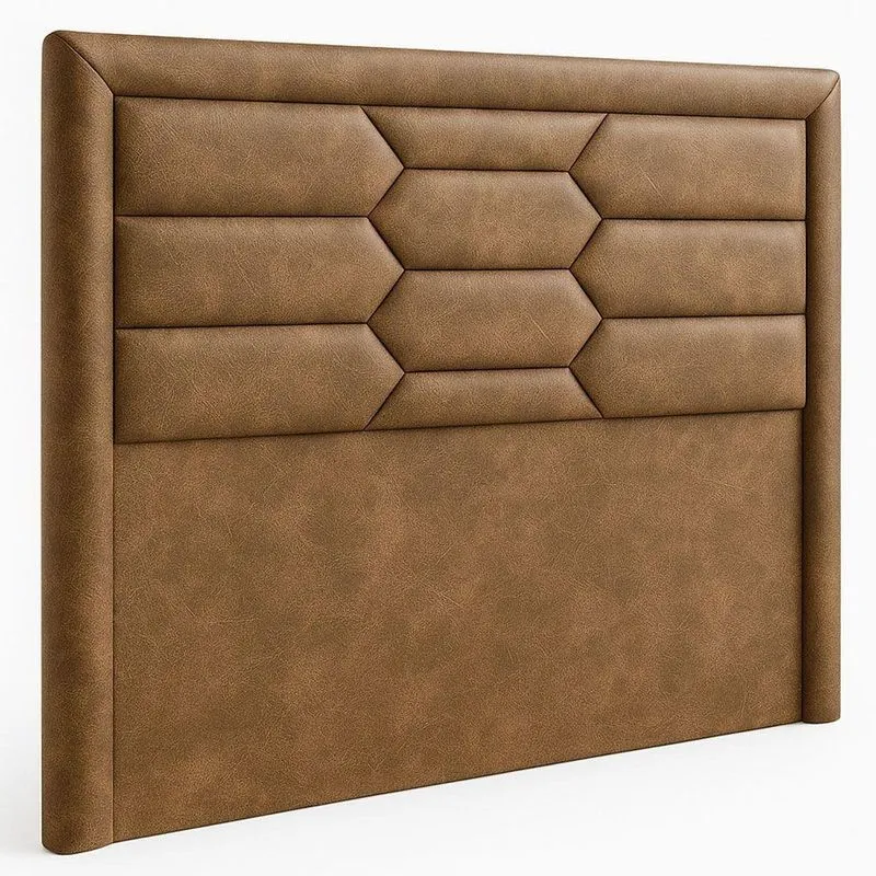 Cabeceira Casal King Cama Box 195 Cm Roma Corano Caramelo - Nexta Casa
