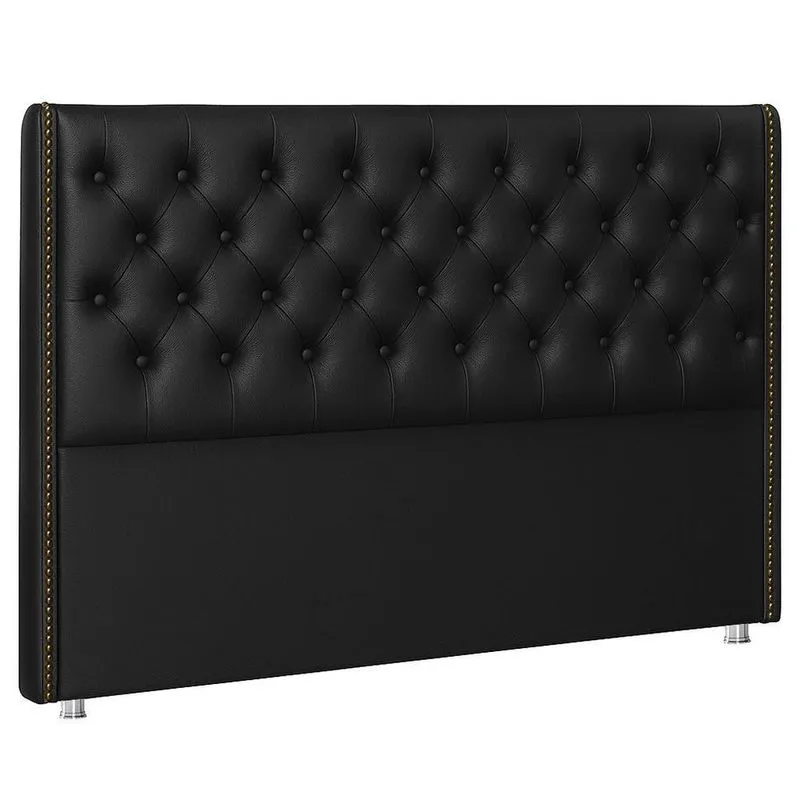 Cabeceira Casal Queen 160 Cm Flora Corano Preto - Nexta Casa