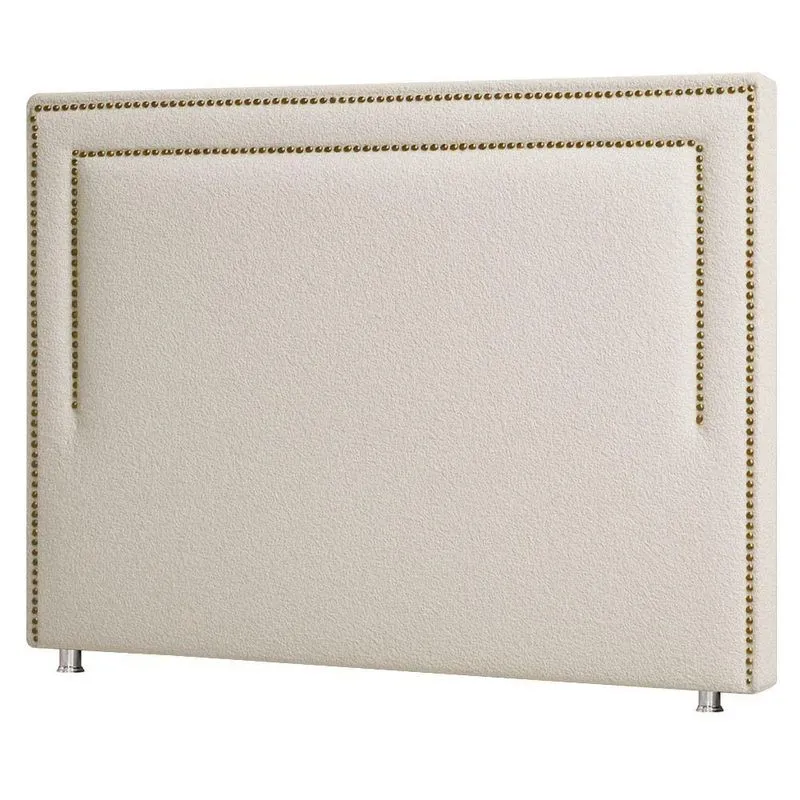Cabeceira Cama Box King 195 Cm London Bouclé Off White - Nexta Casa
