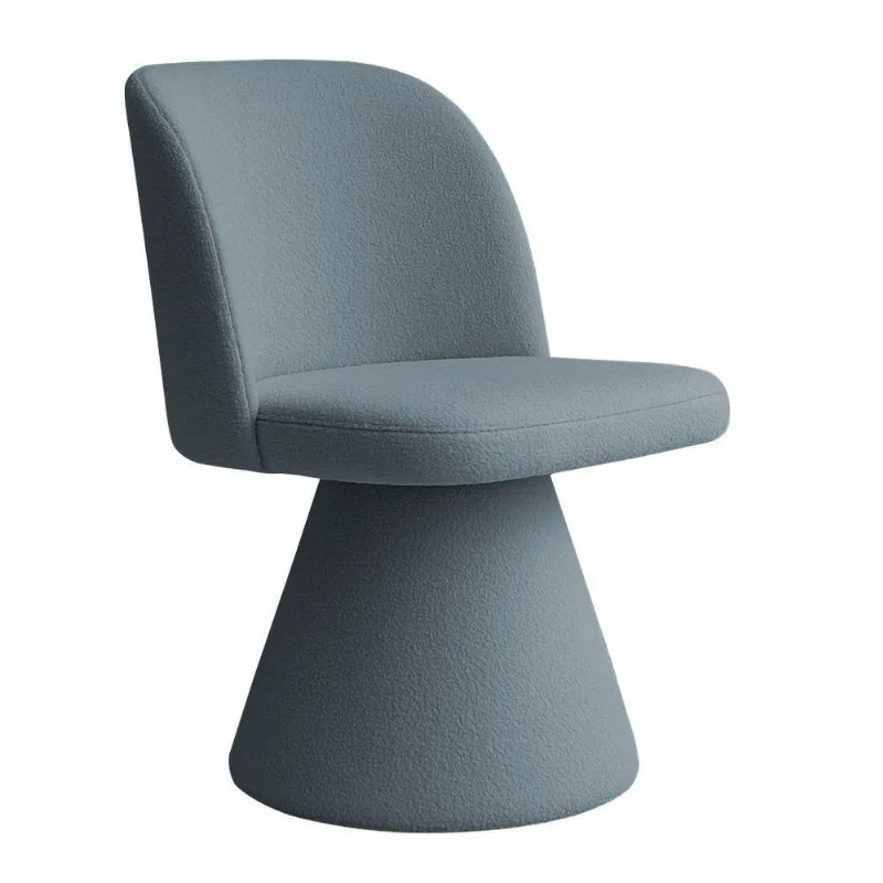 Cadeira De Jantar Liz Base Fixa Bouclé Azul Claro - Nexta Casa - Nexta Casa