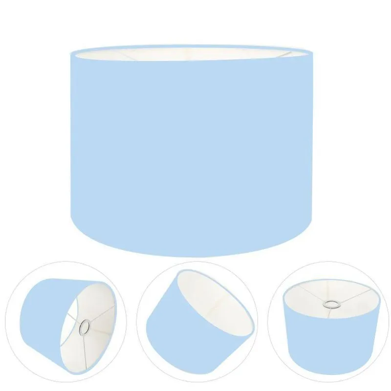 Cúpula Abajur Cilíndrica Cp-7019 40x30cm Azul Bebê