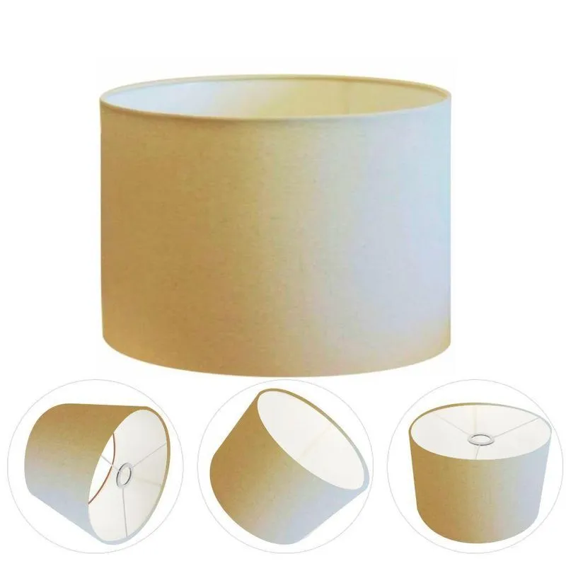 Cúpula Abajur Cilíndrica Cp-7019 40x30cm Algodão Crú