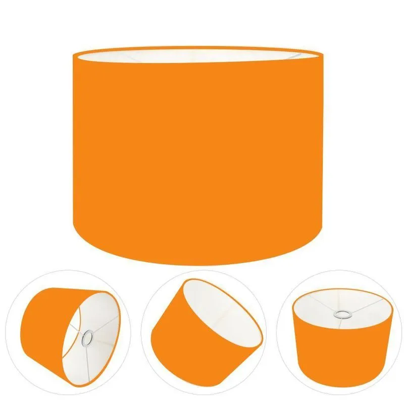 Cúpula Abajur Cilíndrica Cp-7019 40x30cm Laranja