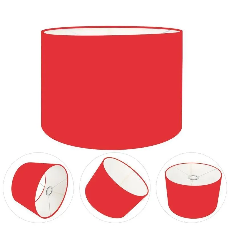 Cúpula Abajur Cilíndrica Cp-7020 45x21cm Vermelho