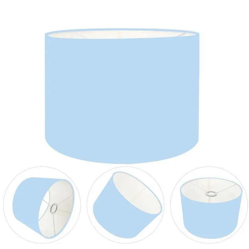 Cúpula Abajur Cilíndrica Cp-7021 ø45x25cm Azul Bebê