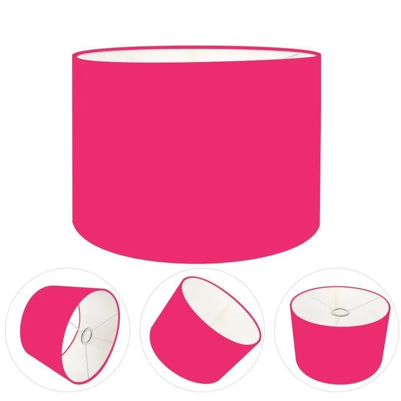Cúpula Abajur Cilíndrica Cp-7022 45x30cm Rosa Bebê
