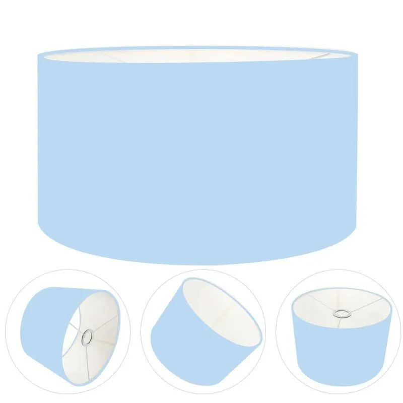 Cúpula Abajur Cilíndrica Cp-7026 55x25cm Azul Bebê