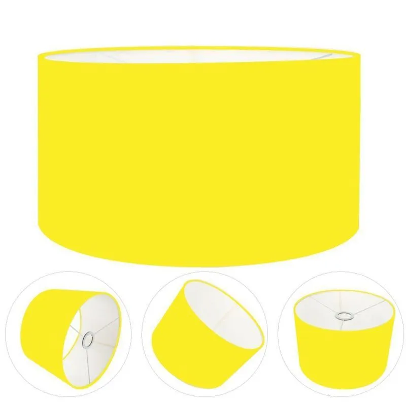 Cúpula Abajur Cilíndrica Cp-7026 ø55x25cm Amarelo