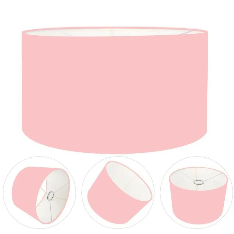 Cúpula Abajur Cilíndrica Cp-7026 55x25cm Rosa Bebê
