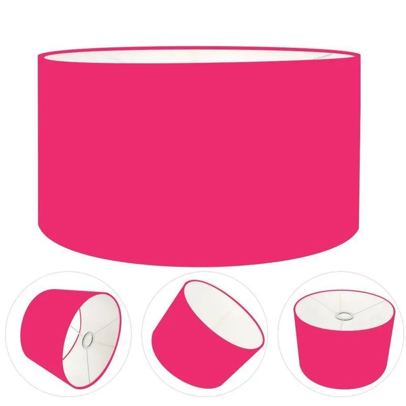 Cúpula Abajur Cilíndrica Cp-7026 55x25cm Rosa Pink