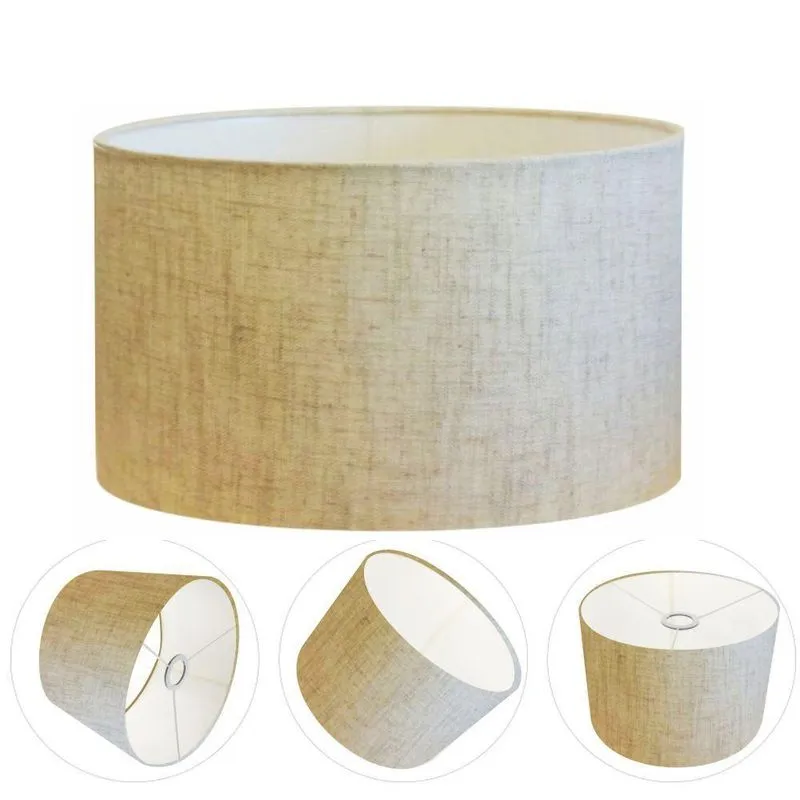 Cúpula Abajur Cilíndrica Cp-7026 55x25cm Rustico Bege