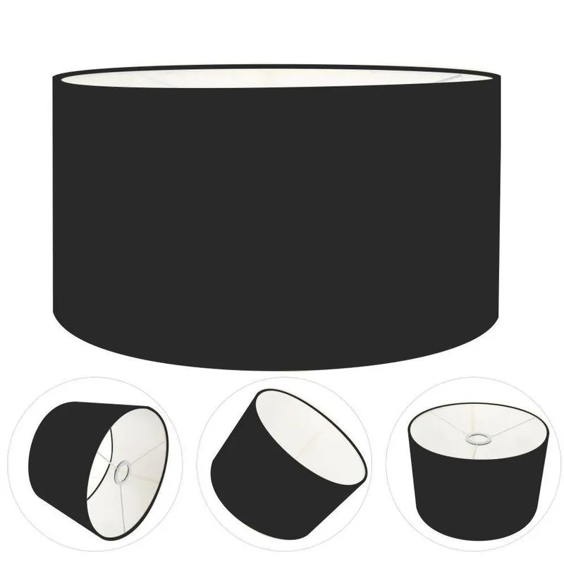 Cúpula Abajur Cilíndrica Cp-7027 55x30cm Preto