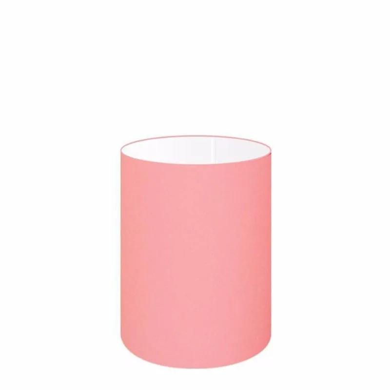 Cúpula Abajur Cilíndrica Cp-8002 13x30cm Rosa Bebê