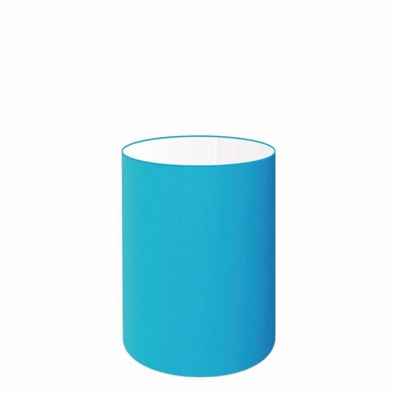 Cúpula Abajur Cilíndrica Cp-8004 15x25cm Azul Turquesa