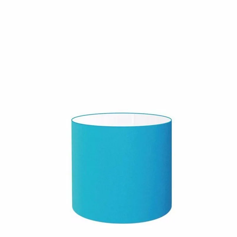 Cúpula Abajur Cilíndrica Cp-8005 18x18cm Azul Turquesa