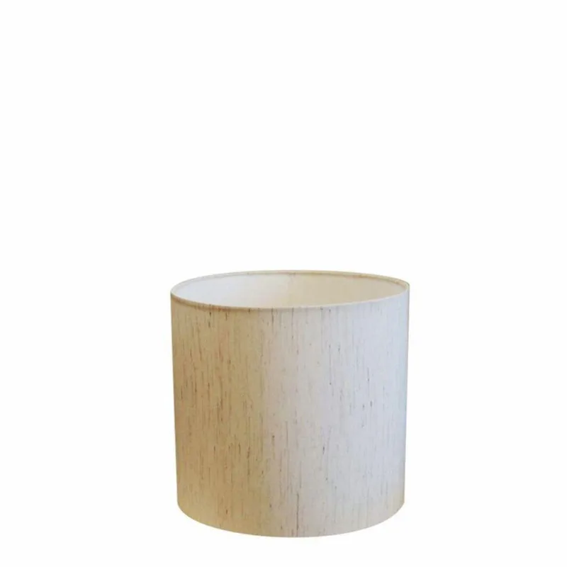 Cúpula Abajur Cilíndrica Cp-8005 Ø18X18Cm Linho Bege