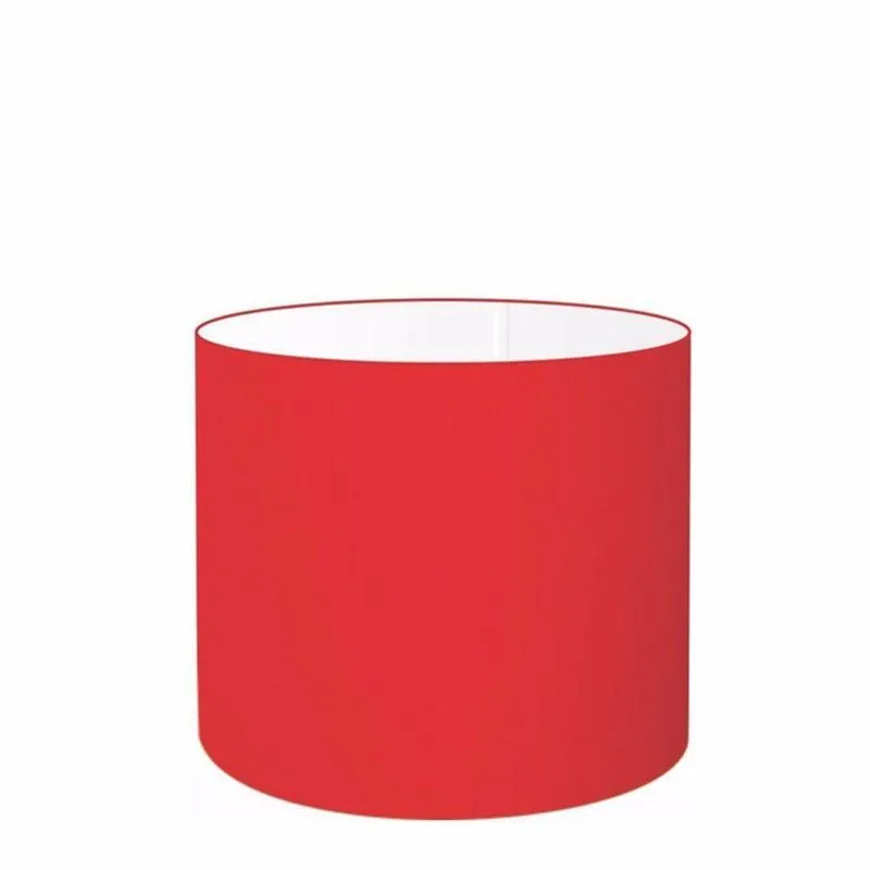 Cúpula Abajur Cilíndrica Cp-8009 25x20cm Vermelho