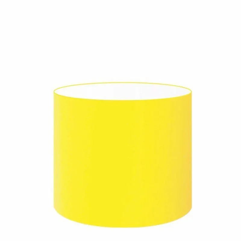 Cúpula Abajur Cilíndrica Cp-8016 35x30cm Amarelo