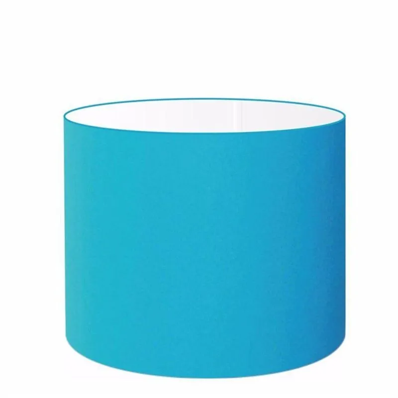 Cúpula Abajur Cilíndrica Cp-8017 40x21cm Azul Turquesa
