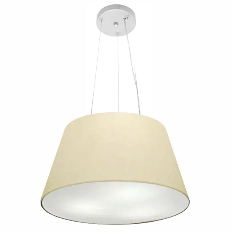 Pendente Cone Bege Mj-4001 Para Mesa De Jantar E Estar
