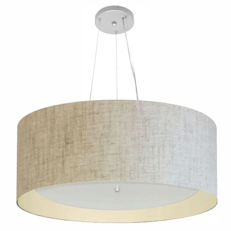 Pendente Cilíndrico Rustico Bege Mj-4013
