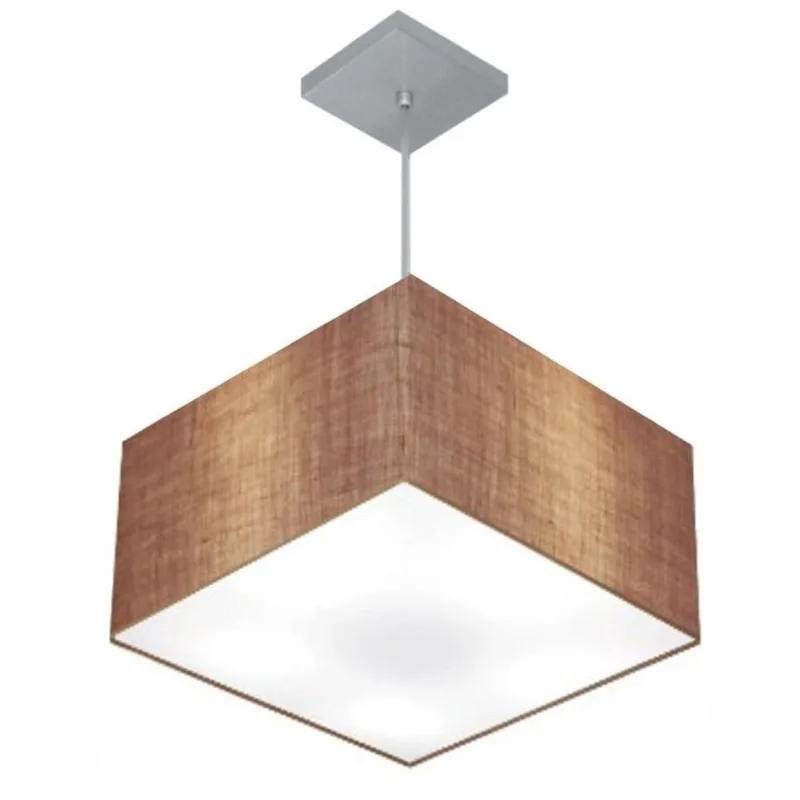 Pendente Quadrado Palha Mj-4020 - Vivare Brasil Iluminação