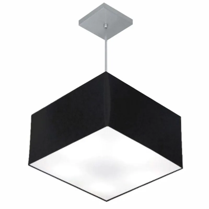 Pendente Quadrado Preto Mj-4020 - Vivare Brasil Iluminação